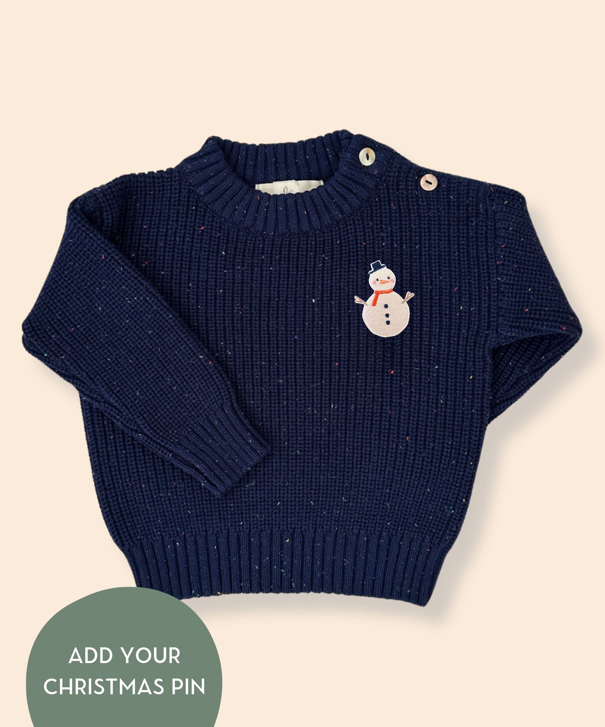 Confetti Sweater for Babies and Kids (Navy)