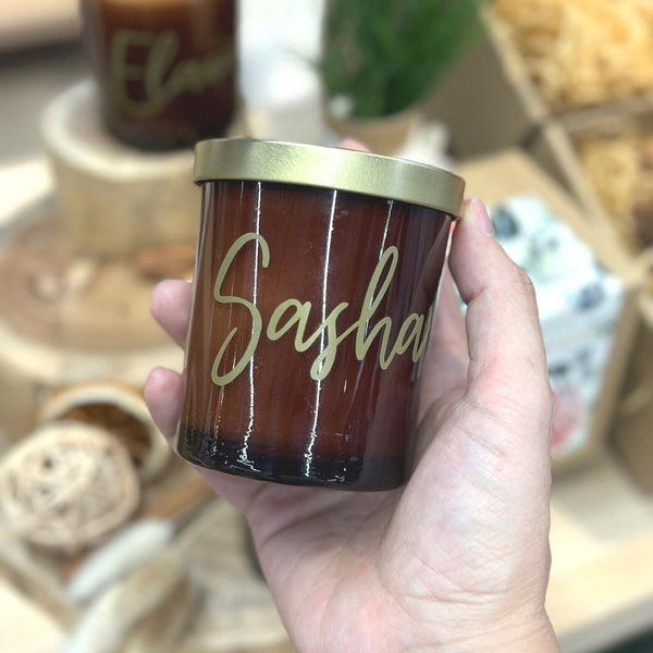 Conceptu Home x TinyBitz: Personalized Candles (Christmas Edition with Gold Embroidery)