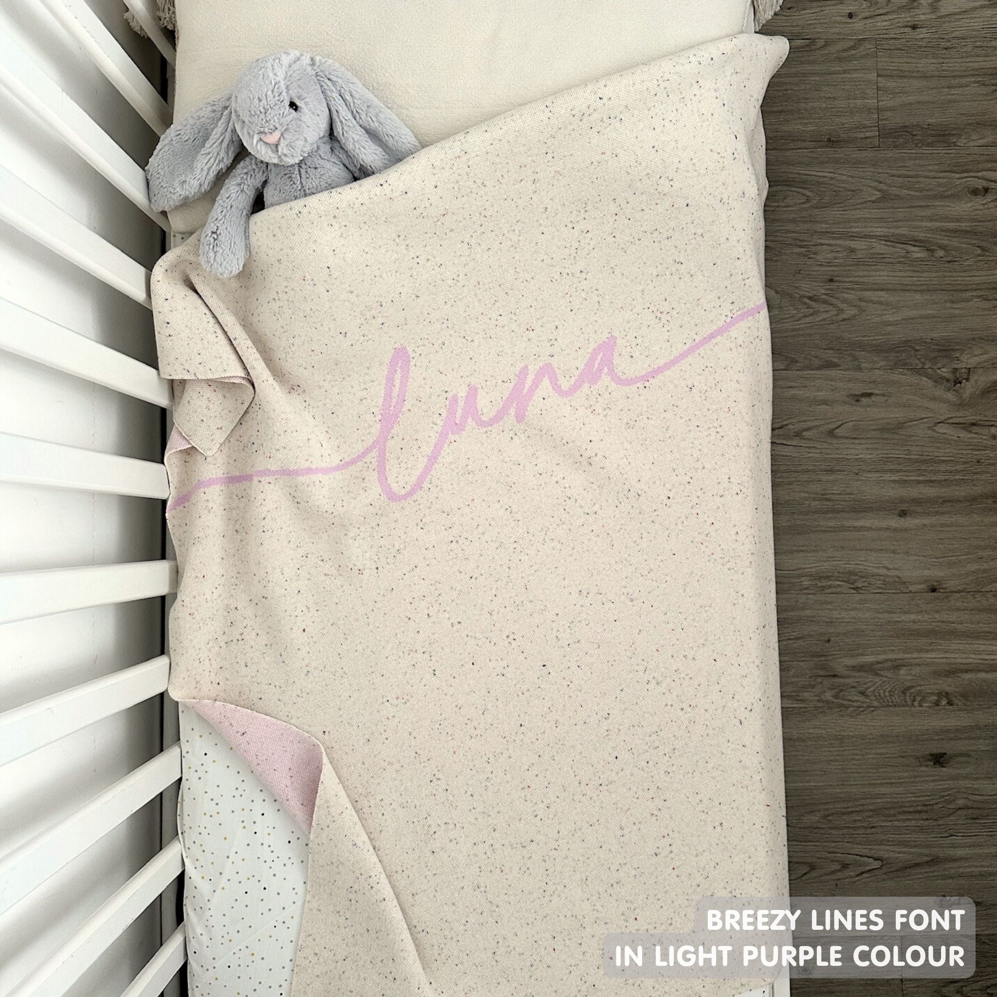 Personalized Blanket for Babies and Kids (Cream Confetti)