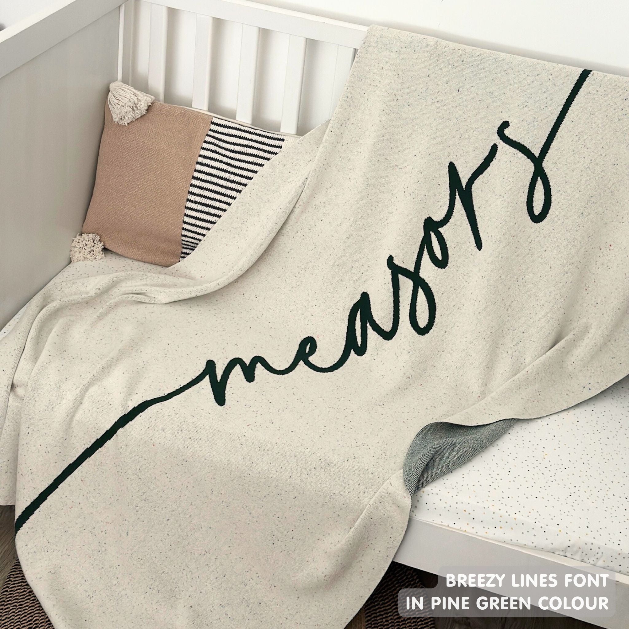 Personalized Blanket for Babies and Kids (Cream Confetti)