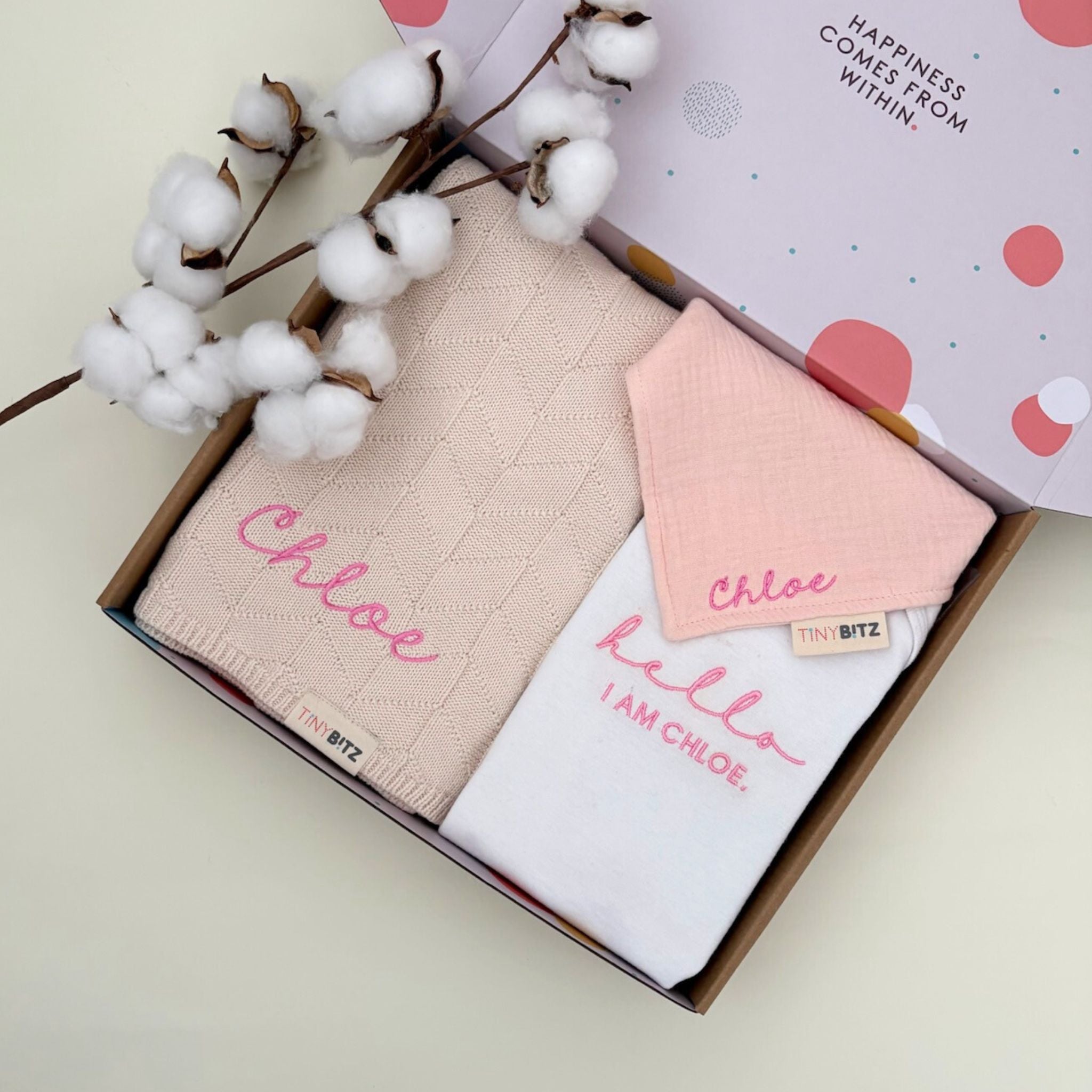 Embroidery Blanket Set for Baby Girls