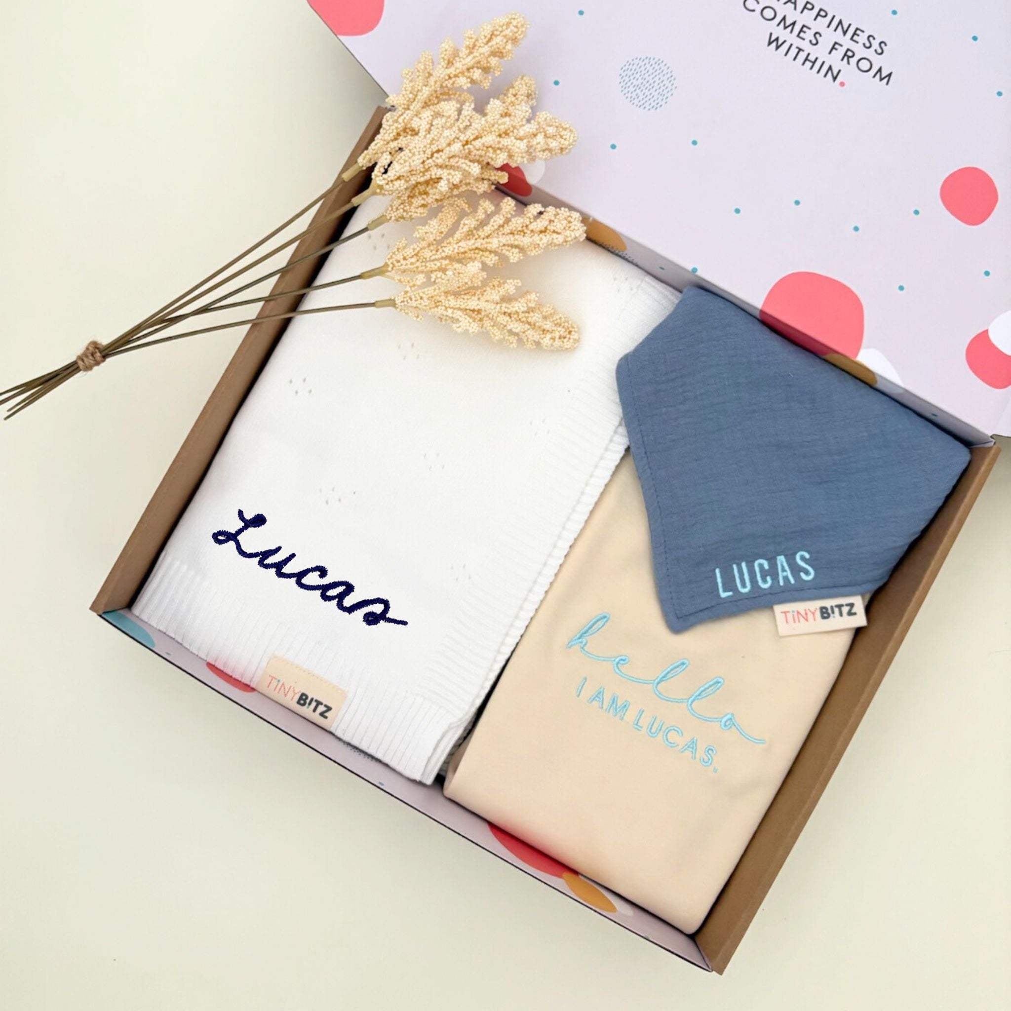 Embroidery Blanket Set for Baby Boys