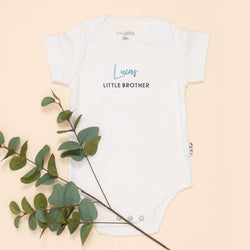 Organic Onesie: Little Brother with Name