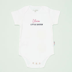 Organic Onesie: Little Sister with Name