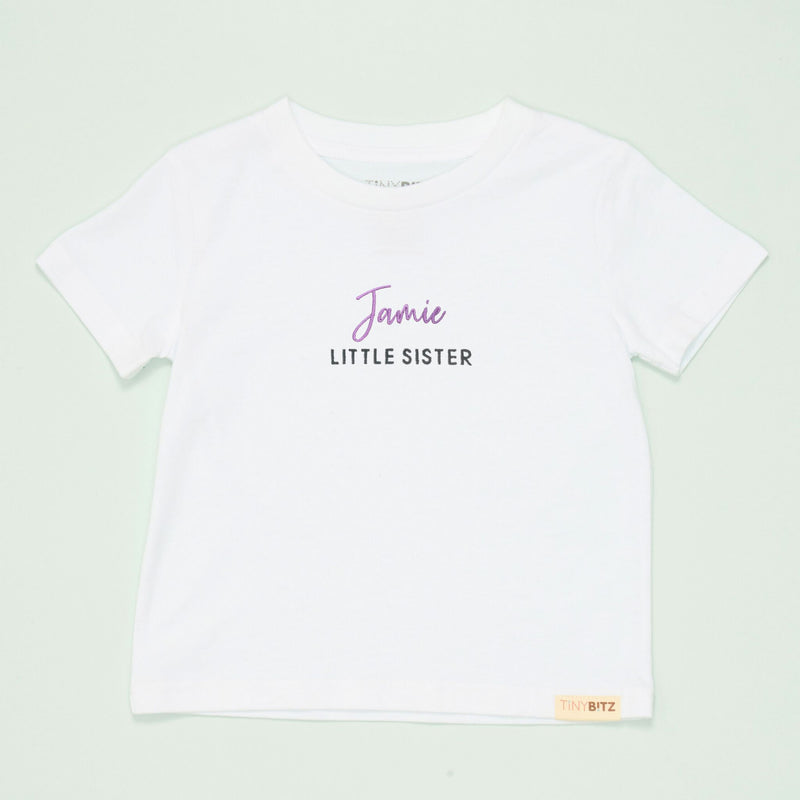 Kids Tee: Little Sister with Name