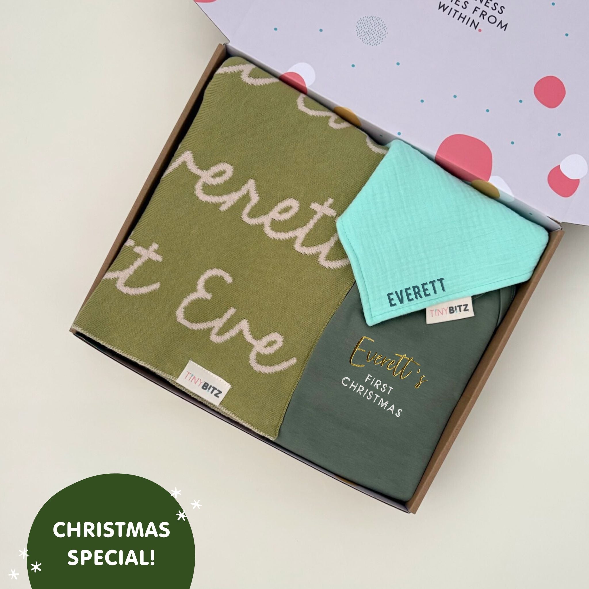 My First Christmas Blanket Gift Set for Baby Boys