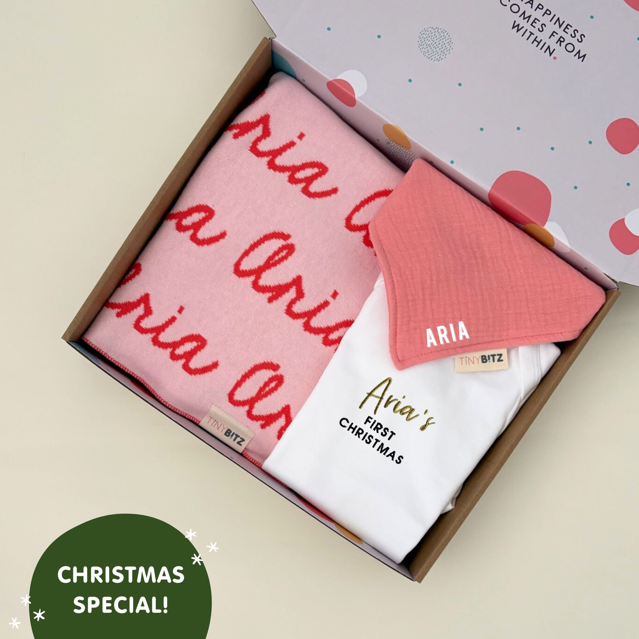 My First Christmas Blanket Gift Set for Baby Girls