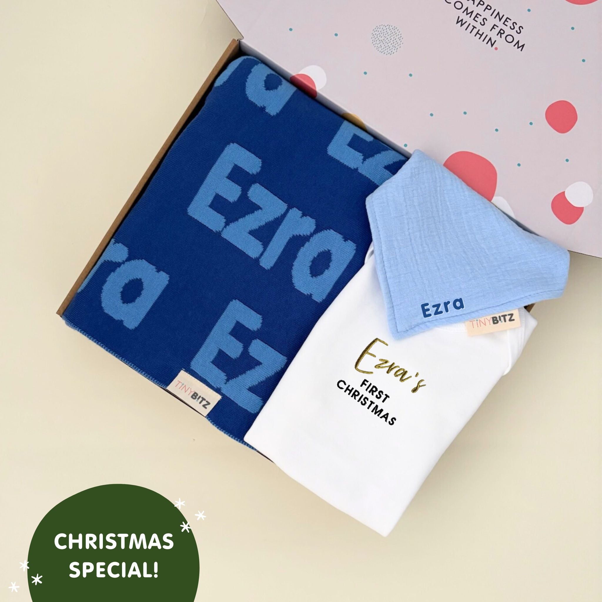 My First Christmas Blanket Gift Set for Baby Boys