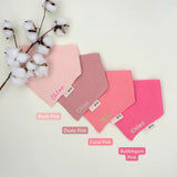 Personalized Organic Muslin Bib (Dusty Pink)