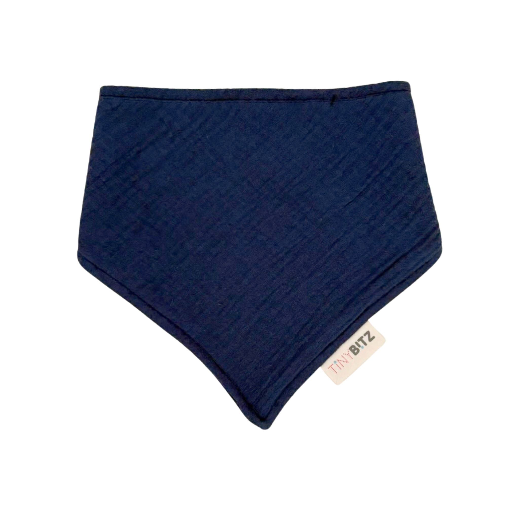 Organic Muslin Bib (Denim Blue)