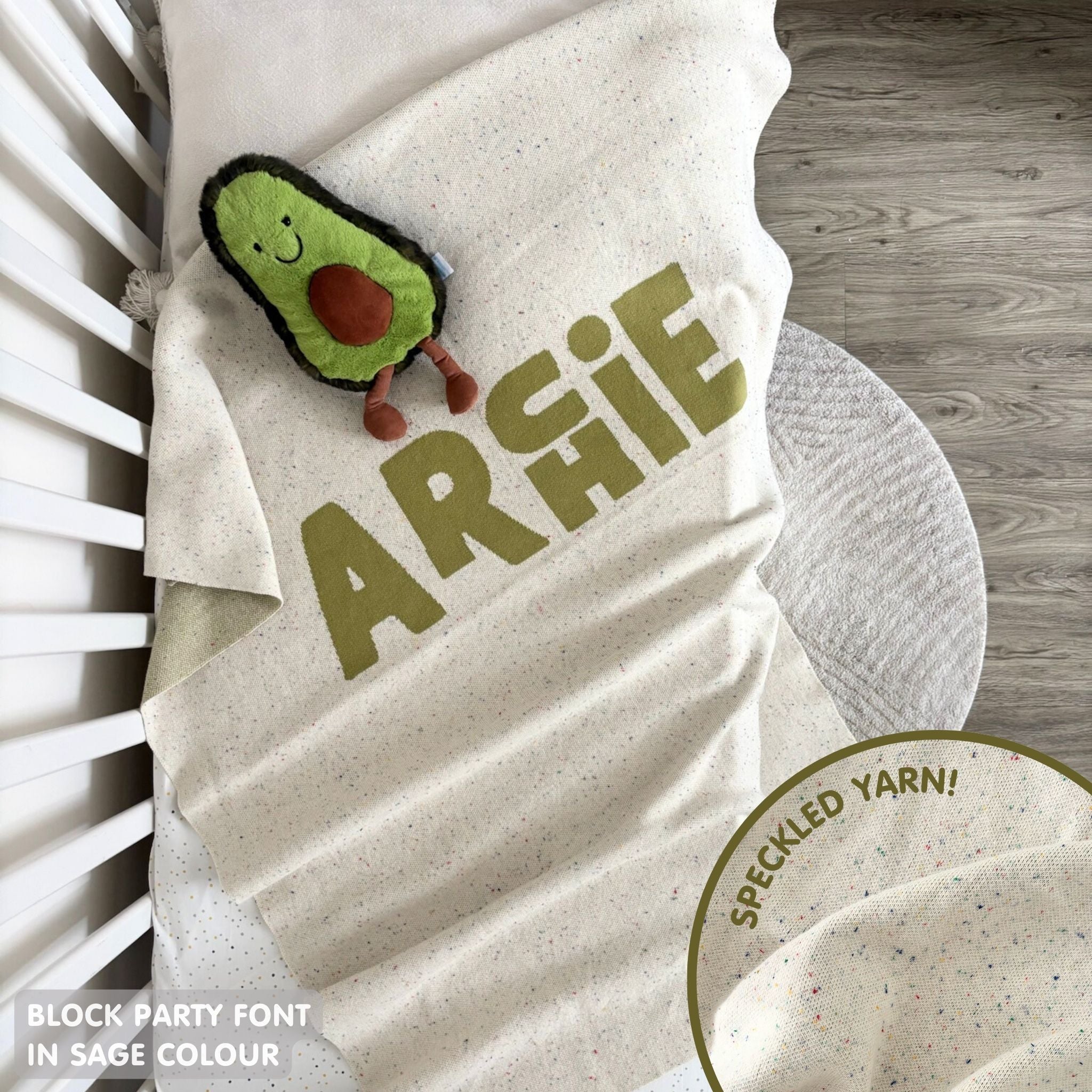Font Type for Confetti Blanket
