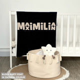 Personalized Blanket for Babies and Kids (Navy Confetti)