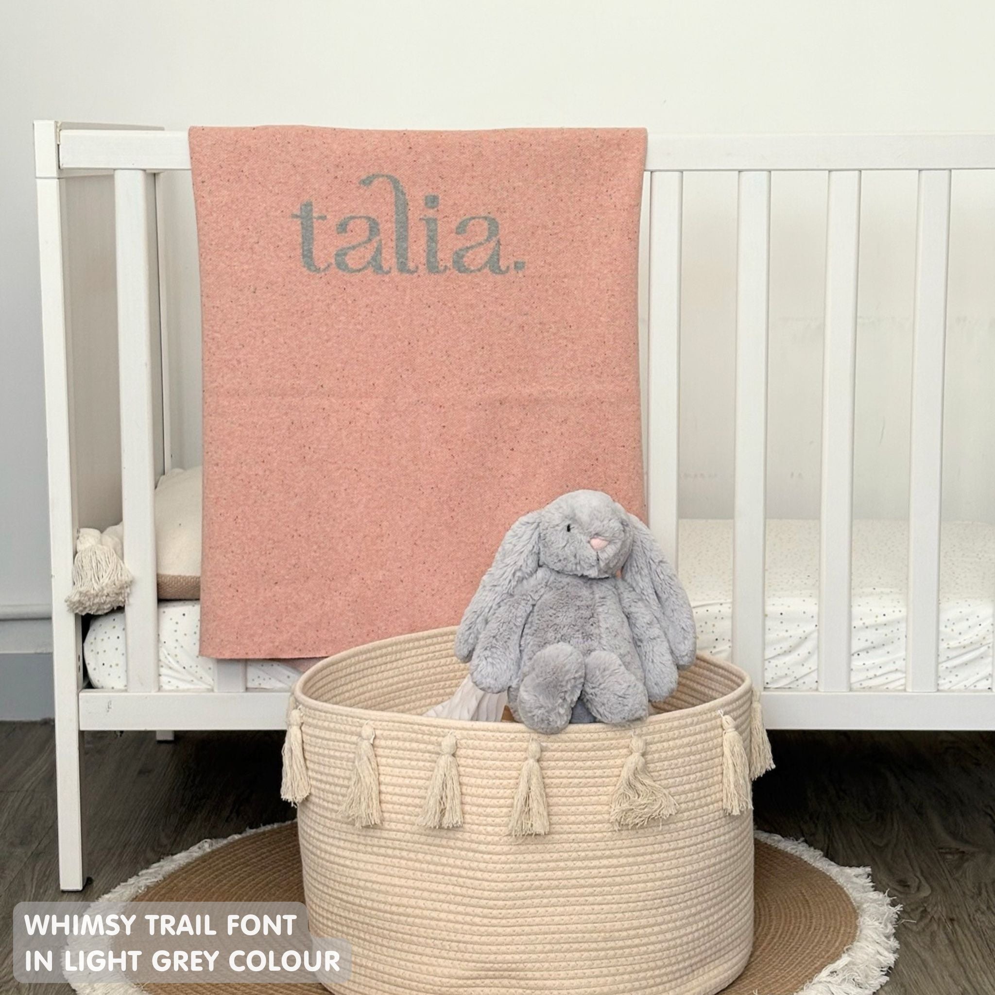 Personalized Blanket for Babies and Kids (Pink Confetti)