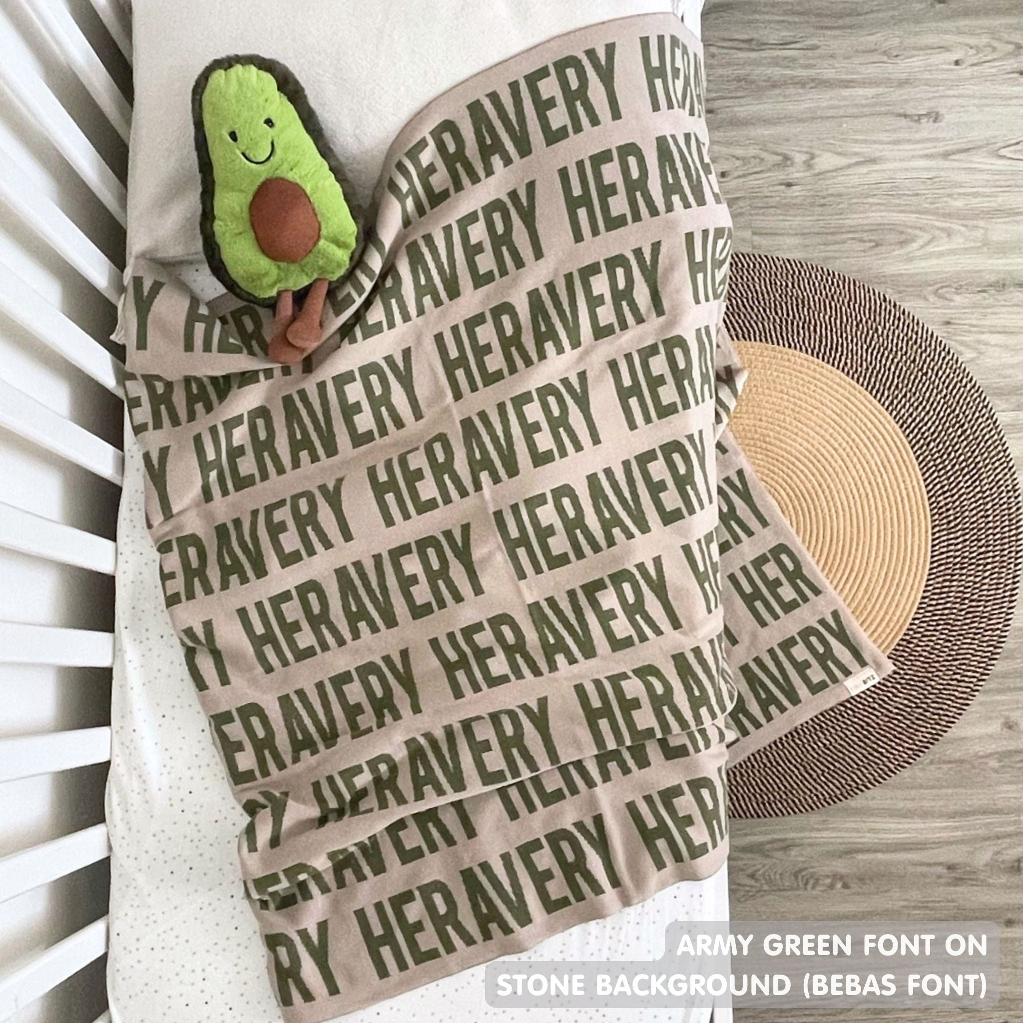 Personalized Blanket for Babies (Stone Background)