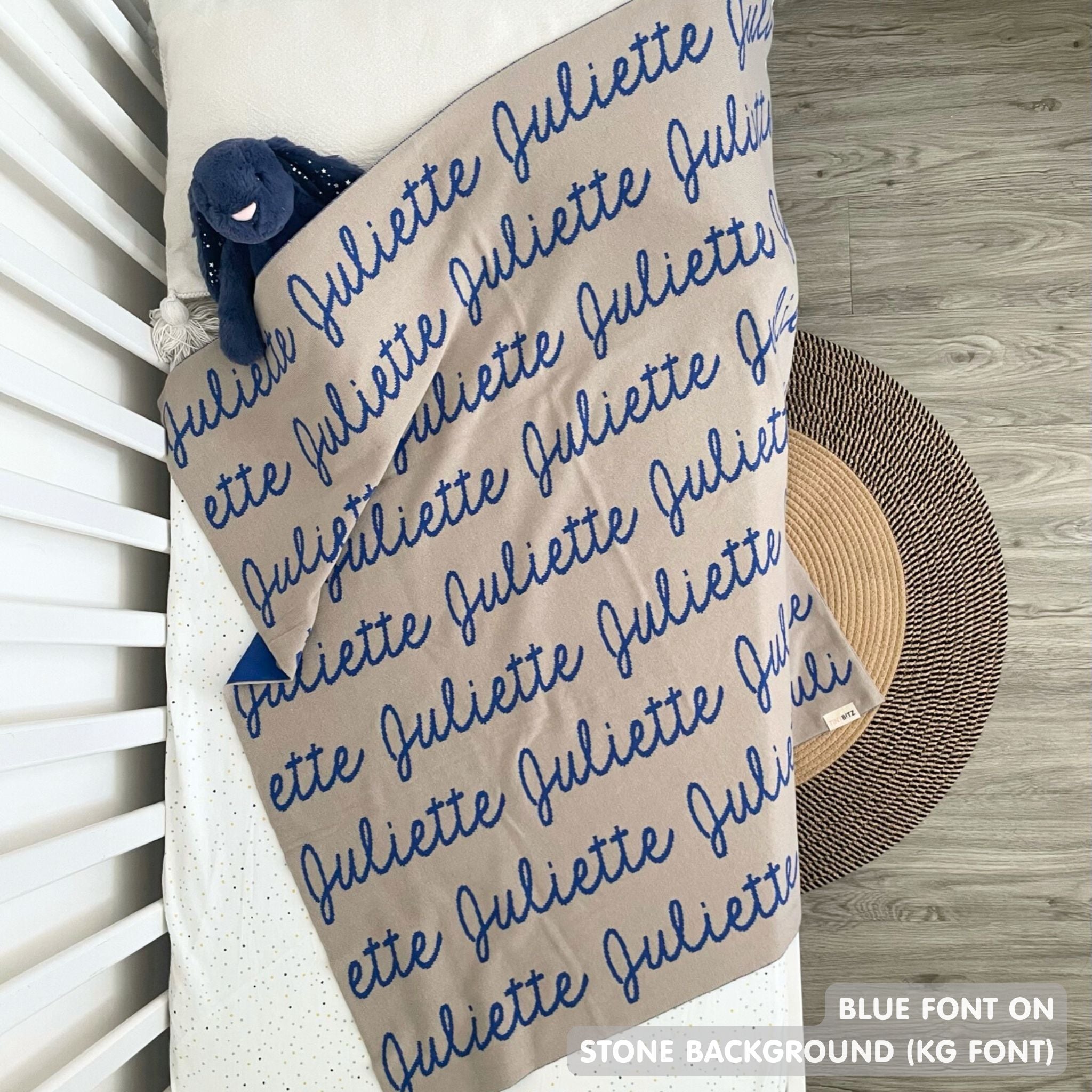 Personalized Blanket for Babies (Stone Background)