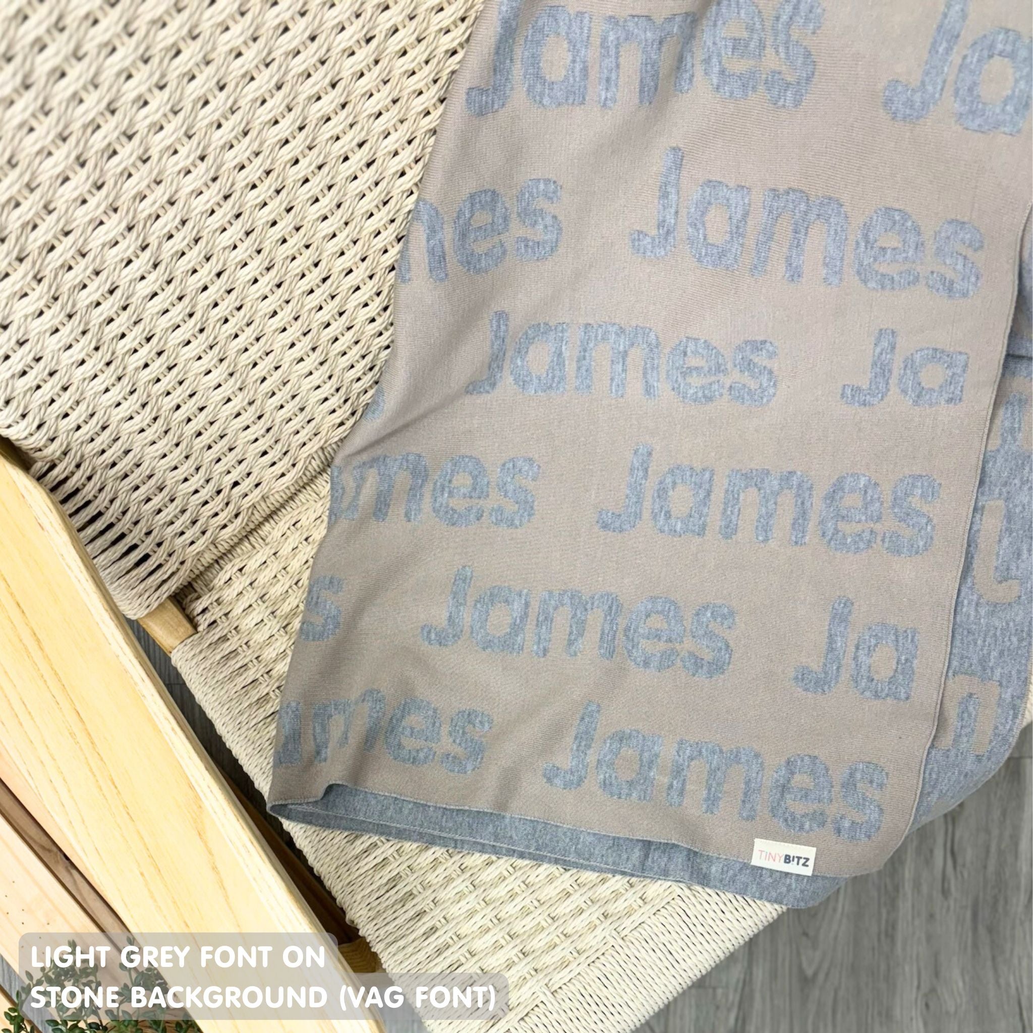 Personalized Blanket for Babies (Stone Background)