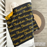 TinyBitz Personalized blanket for baby boy knitted from cotton in charcoal and mustard.