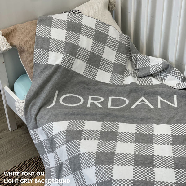 Personalized Blanket for Babies and Kids (The Checks)