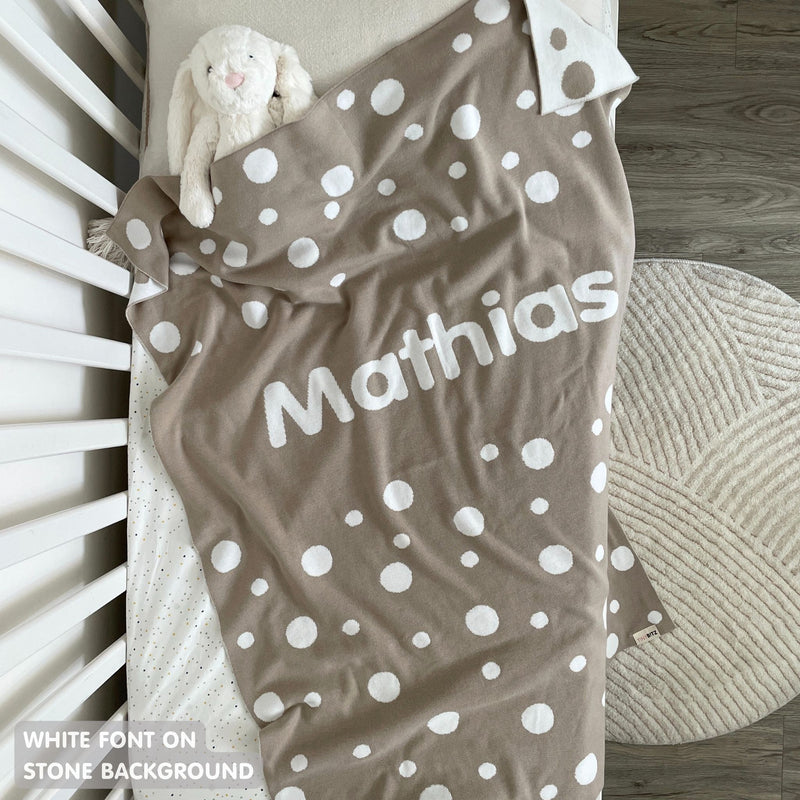 Personalized Blanket for Babies and Kids (The Dots)