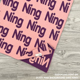 Personalised blanket for adult knitted from cotton in dusty pink and eggplant, custom made by TinyBitz.