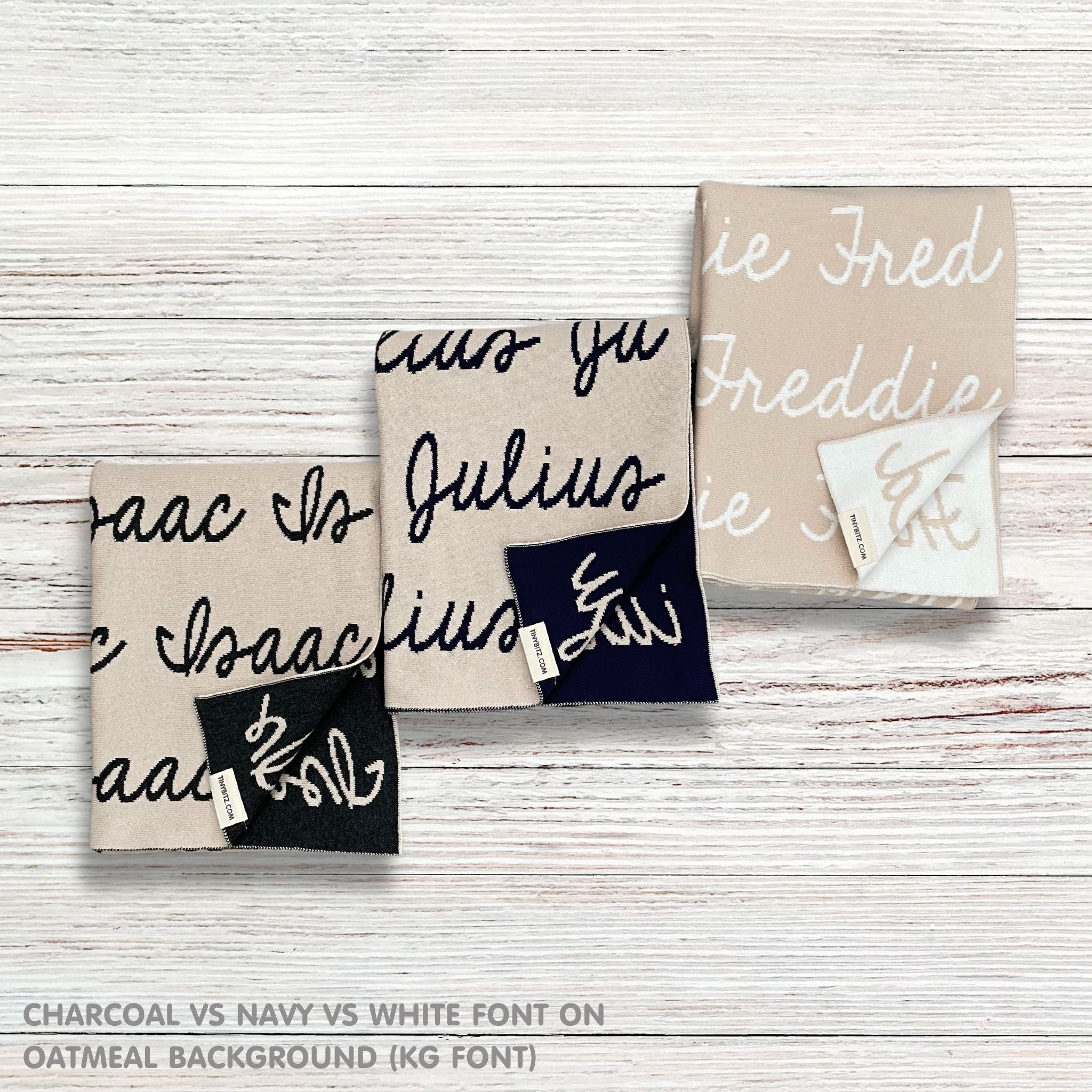 Personalized Blanket for Babies (Oatmeal Background)