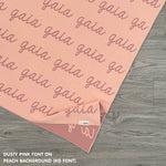 Custom cotton blanket as a gift for her, knitted in peach and dusty pink by TinyBitz.