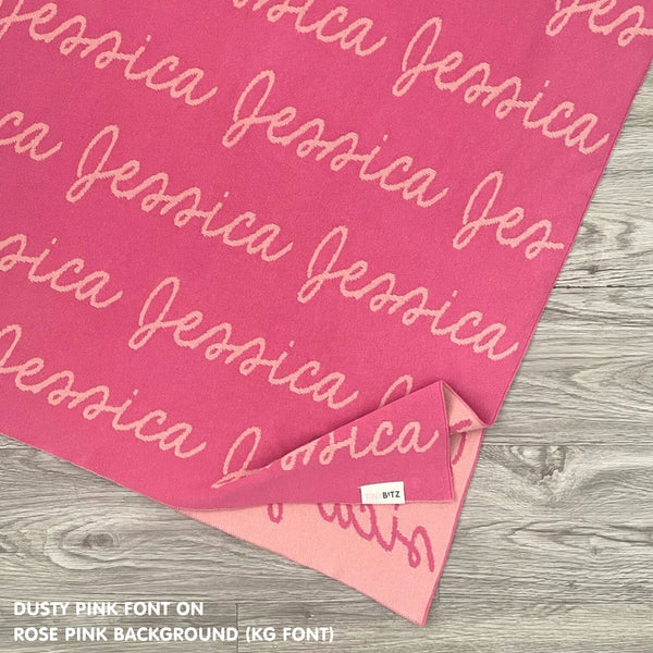 Personalized Blanket for Adults (Rose Pink Background)