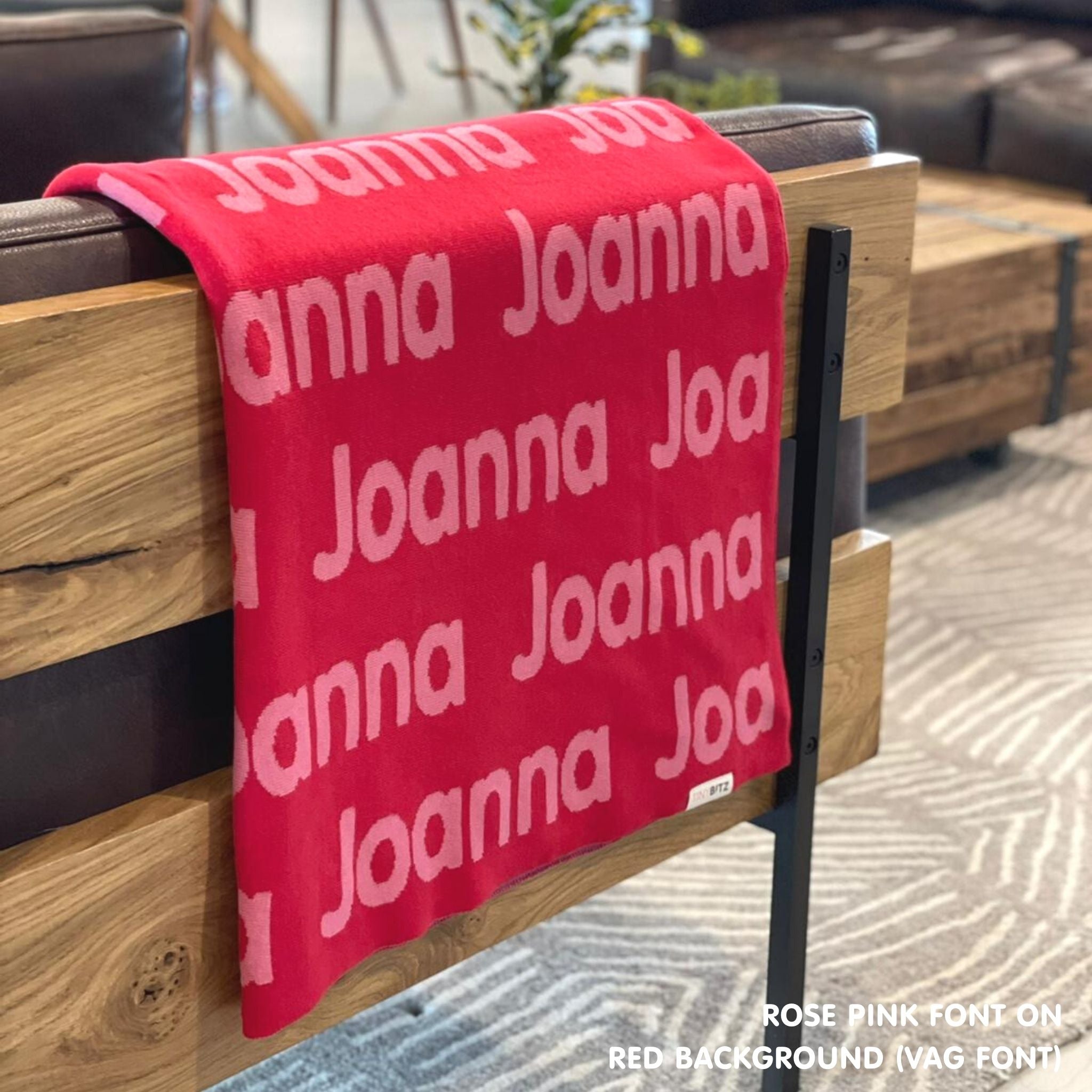 Personalized Blanket for Babies (Red Background)
