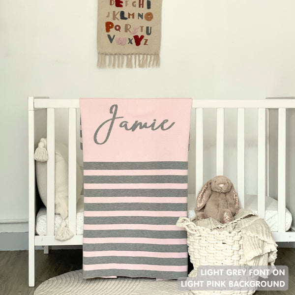 Personalized Blanket for Babies and Kids (The Stripes)