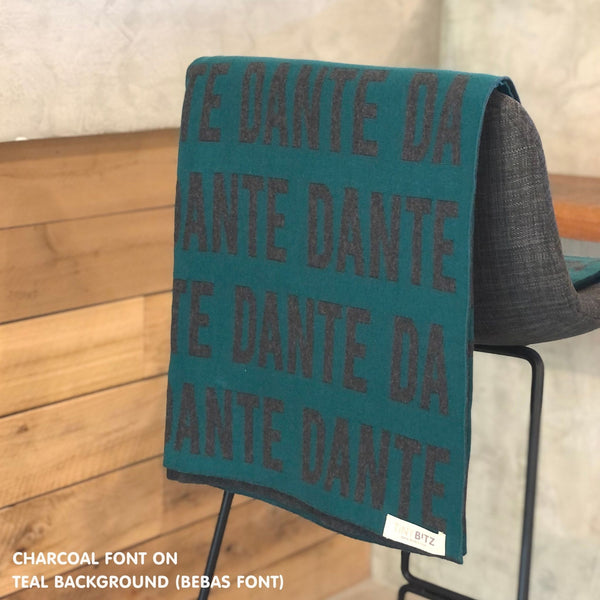 Personalized Blanket for Adults (Teal Background)