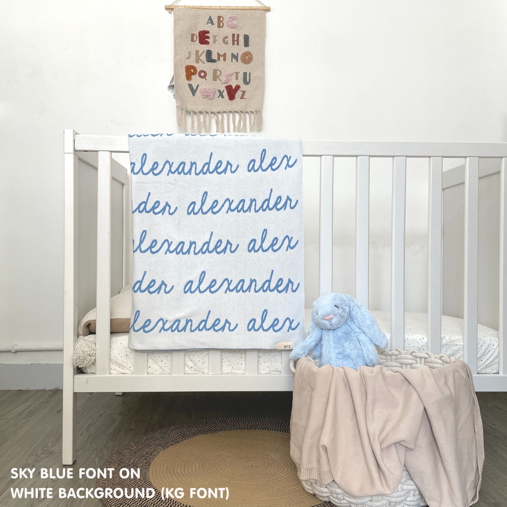 Personalized Blanket for Babies (White Background)