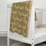 Personalized Blanket for Kids (Sage Background)
