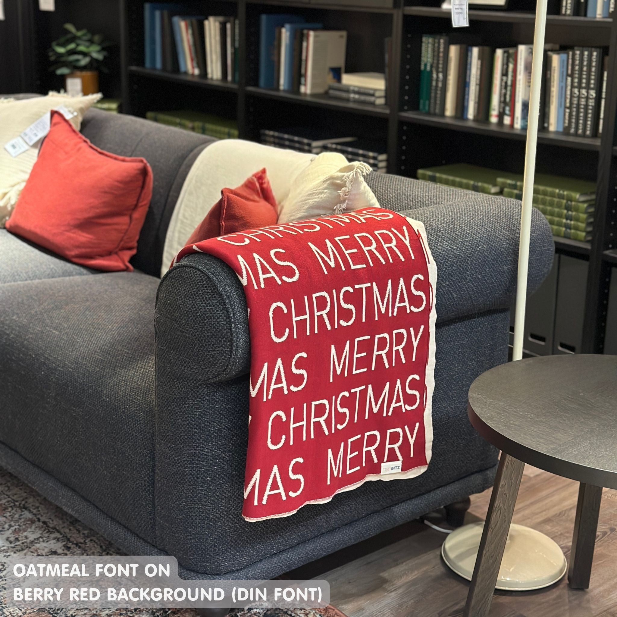 Personalized Blanket for Adults (Berry Red Background)