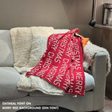 Personalized Blanket for Pets (Berry Red Background)