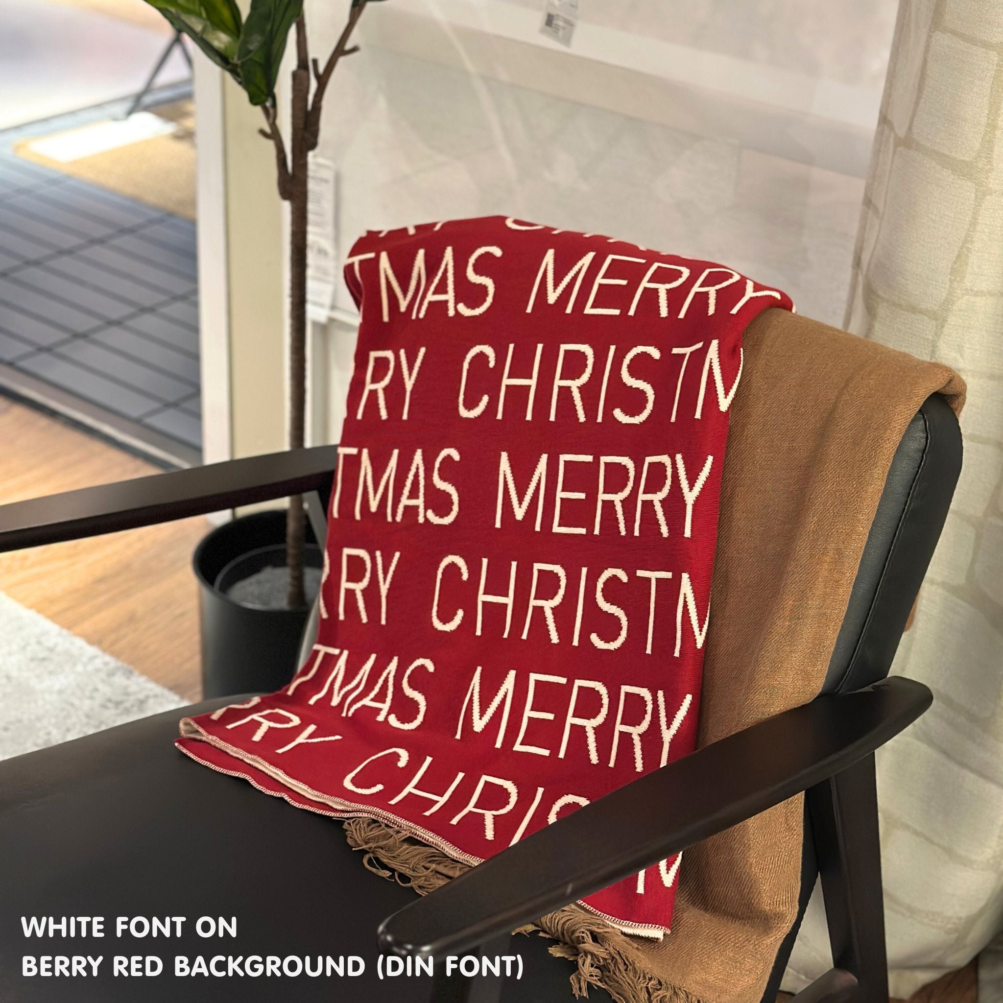 Personalized Blanket for Adults (Berry Red Background)