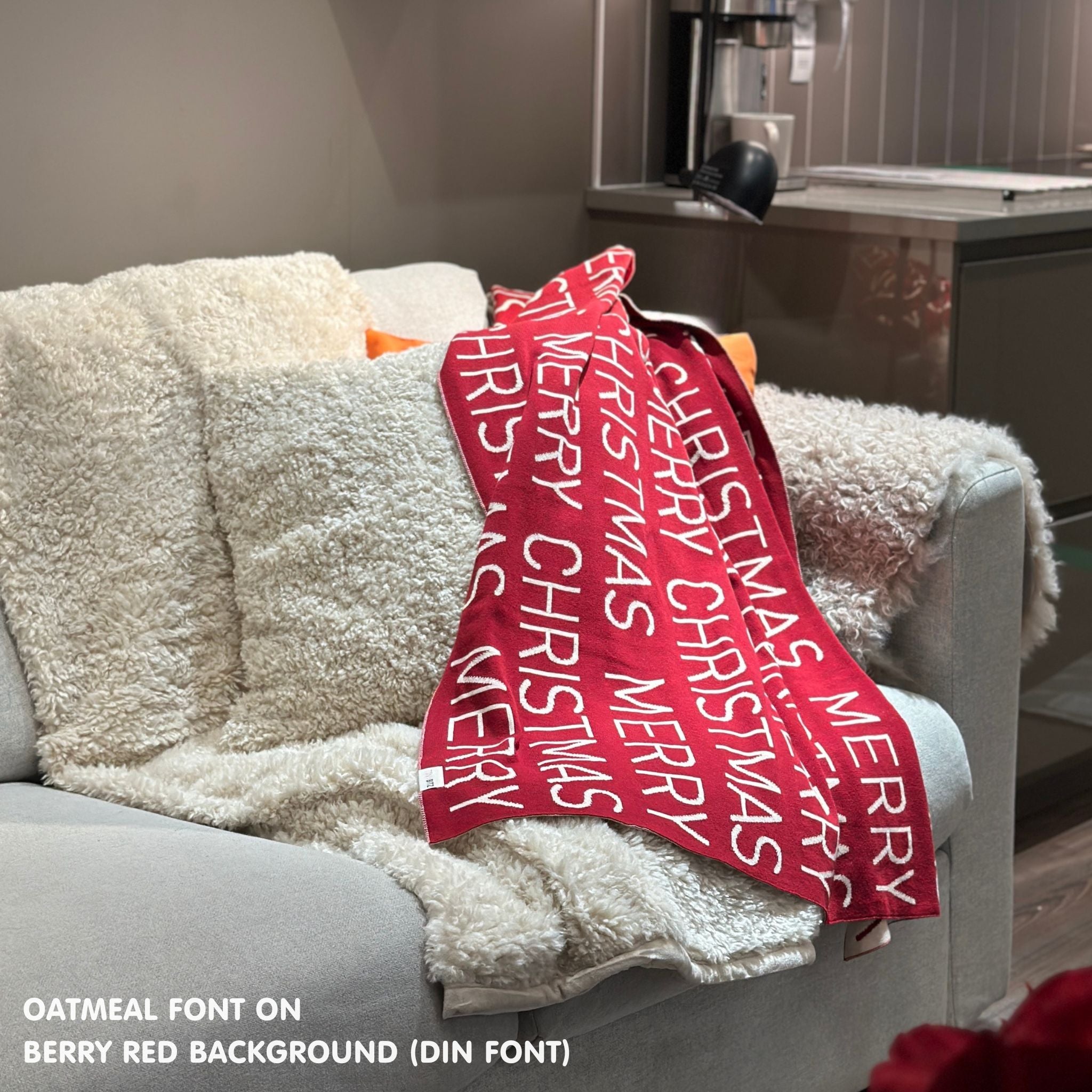 Personalized Blanket for Kids (Berry Red Background)