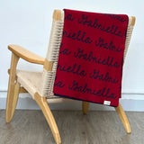 Personalized Blanket for Kids (Berry Red Background)