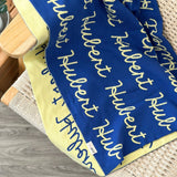 Personalized Blanket for Babies (Blue Background)