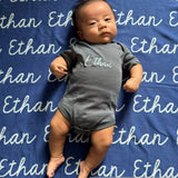 Personalized Blanket for Babies (Blue Background)