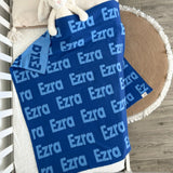 Personalized Blanket for Babies (Blue Background)