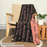 Personalized Blanket for Adults (Charcoal Background)