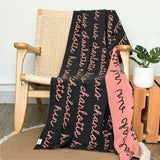 Personalized Blanket for Kids (Charcoal Background)