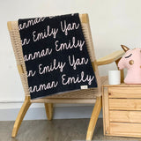 Personalized Blanket for Kids (Charcoal Background)