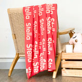 Personalized Blanket for Pets (Coral Background)