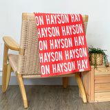 Personalized Blanket for Pets (Coral Background)