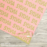 TinyBitz Personalized kids blanket in dusty pink and sage, a keepsake gift for your child.