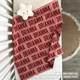 Personalized Blanket for Babies (Dusty Pink Background)