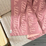 Personalized Blanket for Adults (Dusty Pink Background)