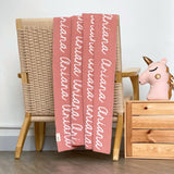 Personalized Blanket for Pets (Dusty Pink Background)