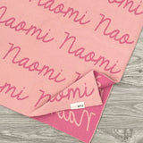 Personalized Blanket for Adults (Dusty Pink Background)